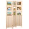 Natural Wood Room Divider 3 Panel Folding Photo Display Privacy Screen
